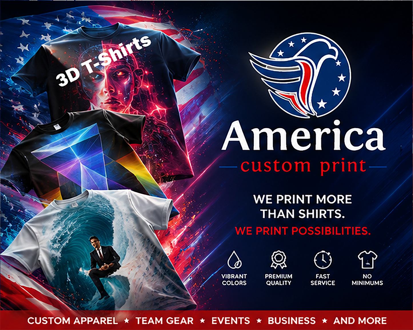 3D All Over T-shirts